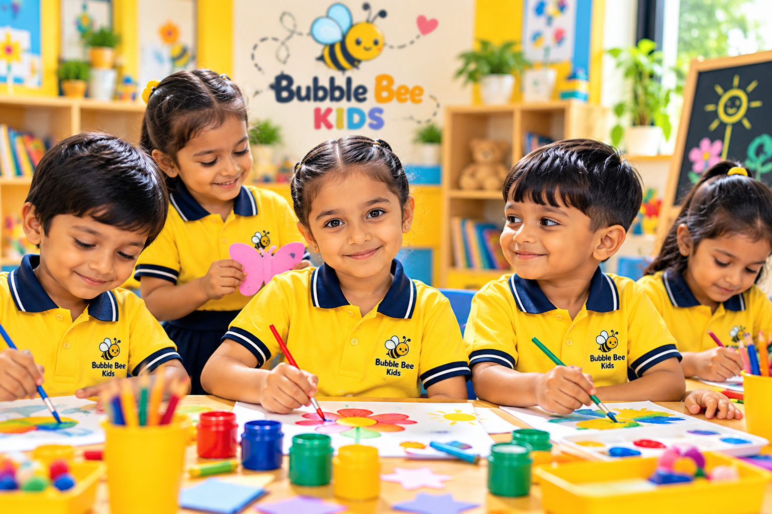 Bubble Bee Kids children enjoying colourful art and craft activities