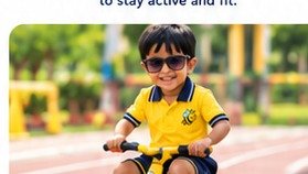 Child enjoying a ride-on movement activity